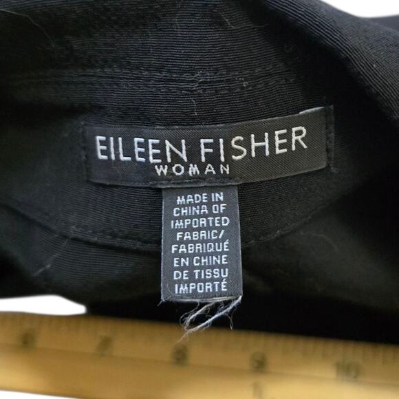EILEEN FISHER Blazer Tencel Viscose 2 Button Jacket Suiting Black XXL - Picture 5 of 8